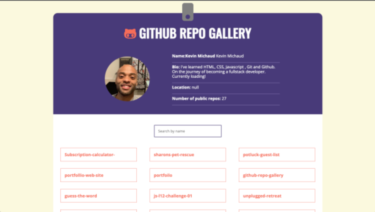 GitHub Repo Gallery